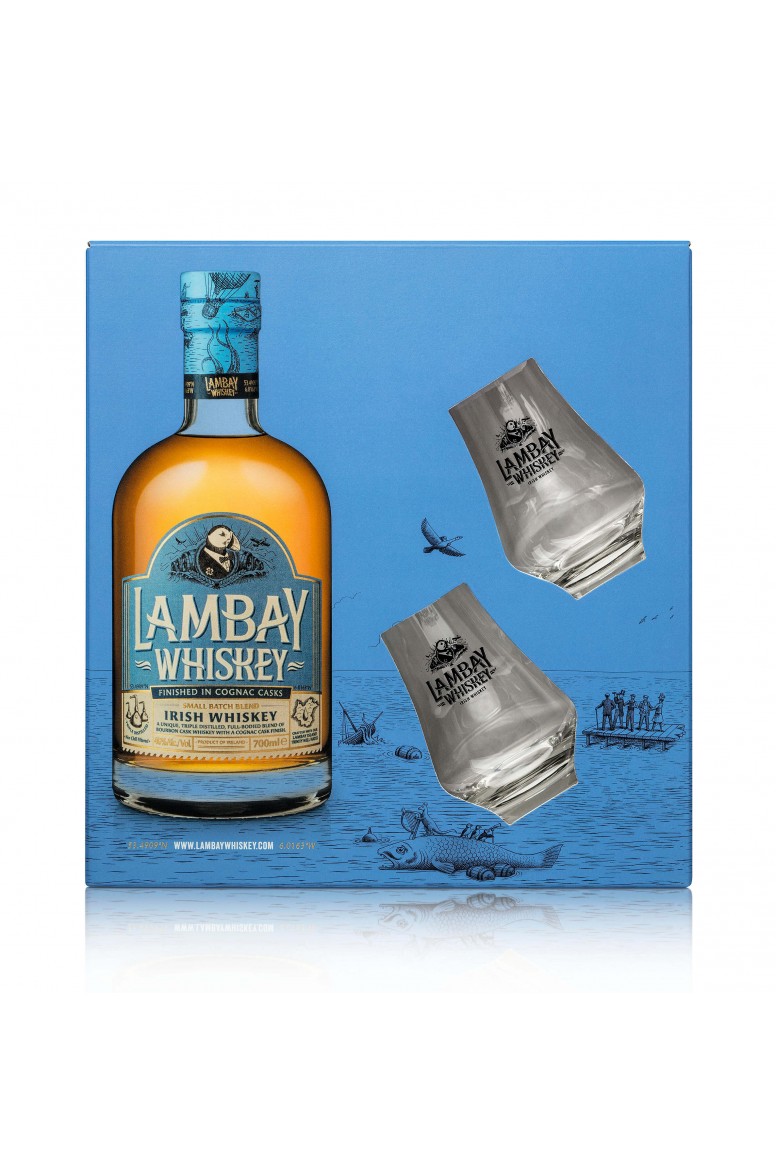 Lambay Irish Whiskey Small Batch Blend Gift Pack 